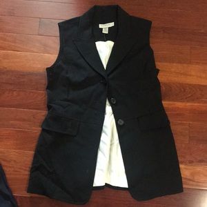 AnnTaylor Black Acetate ladies vest